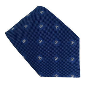 Brooks Brothers Men's Neck Tie Blue Sheep Logo Silk Classic 58" 3.25"